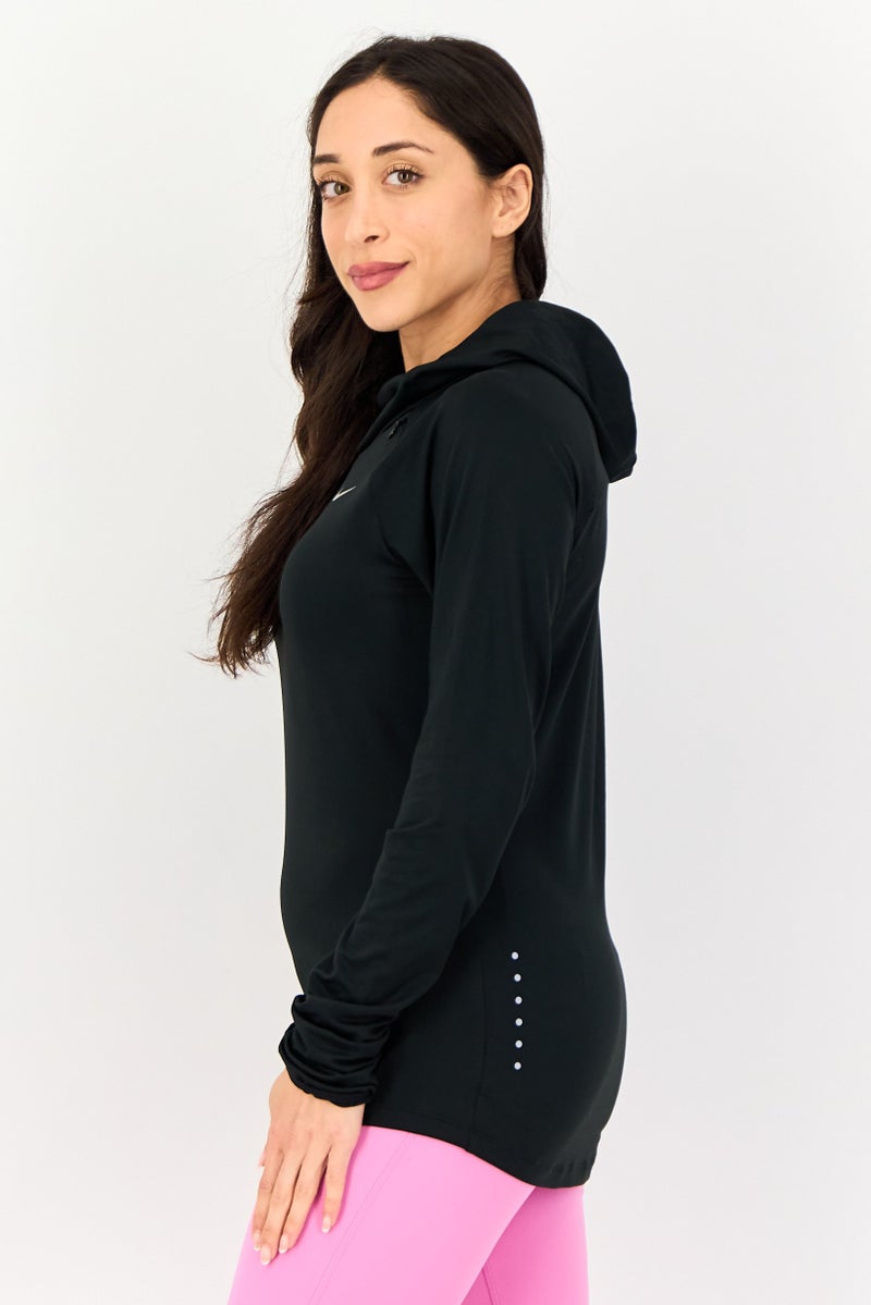Nike Women Sportswear Fit Long Sleeve Running Hoodie, Black - Image 4